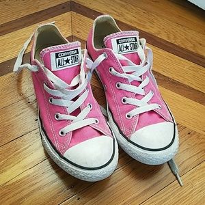 Pink Converse - Girls size 2.